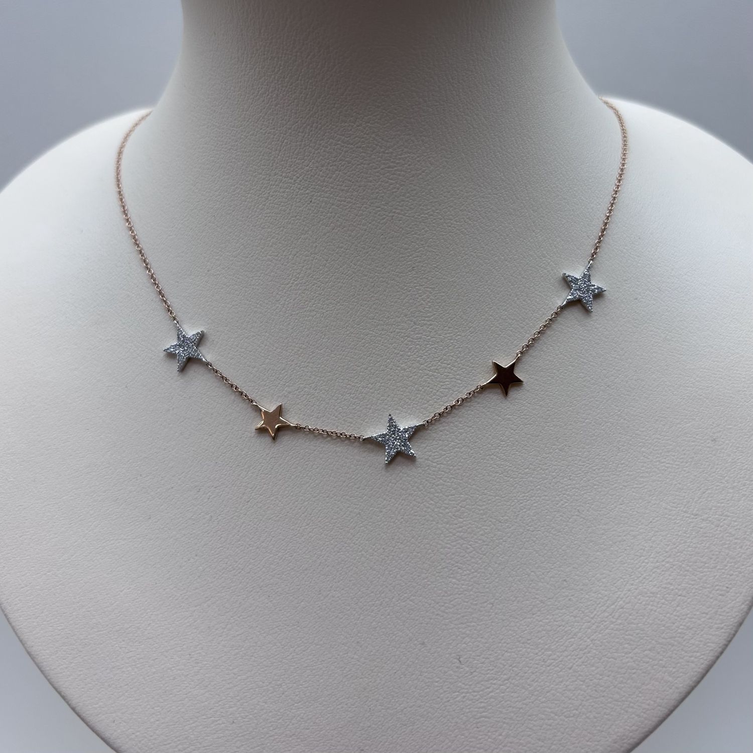 14KRW  Star Dangle Necklace Bassali