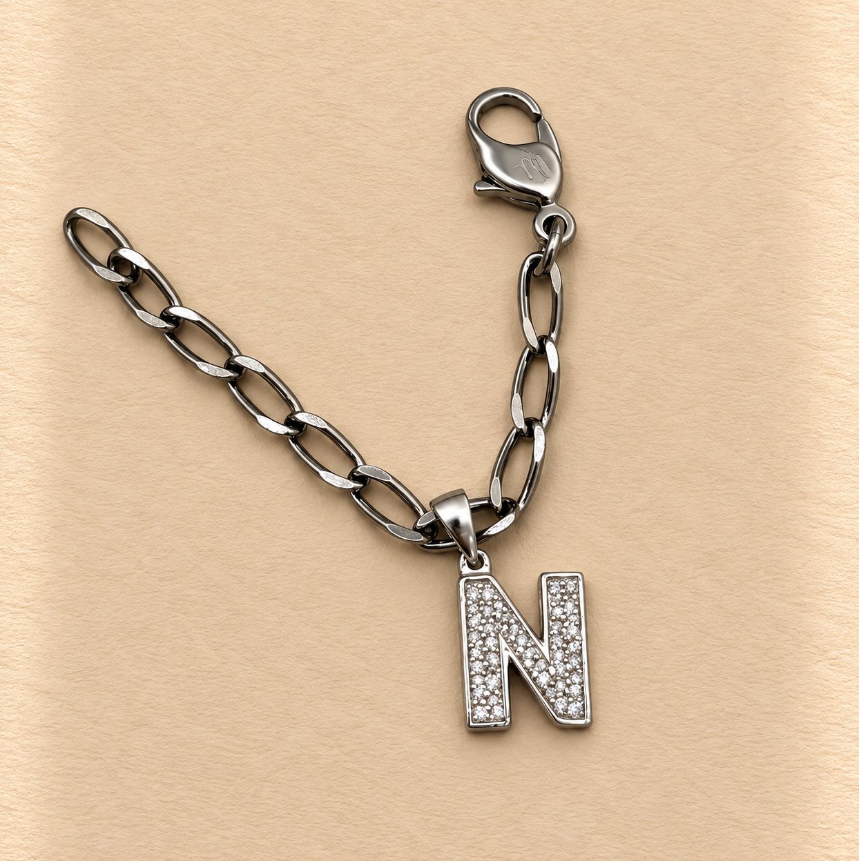 10k Letter Pendants (CZ), Material: "N"
