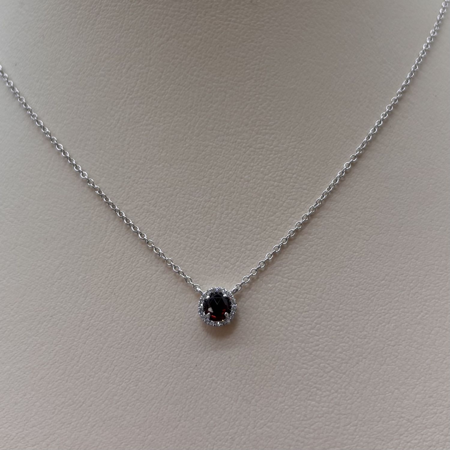 14KW Ruby Diamond Pendant