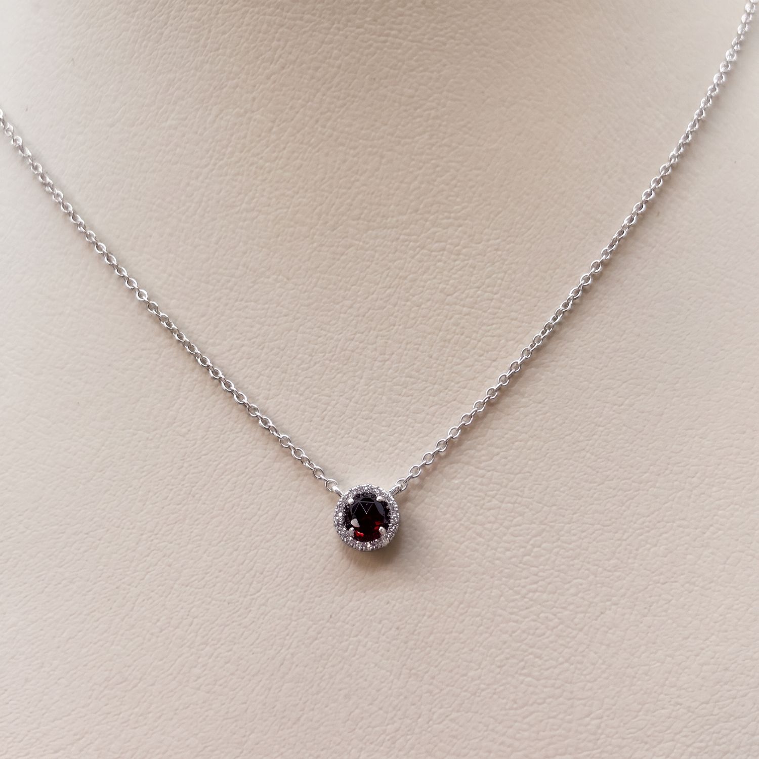 14KW Ruby Diamond Pendant