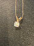 Diamond Solitaire Pendant - 1