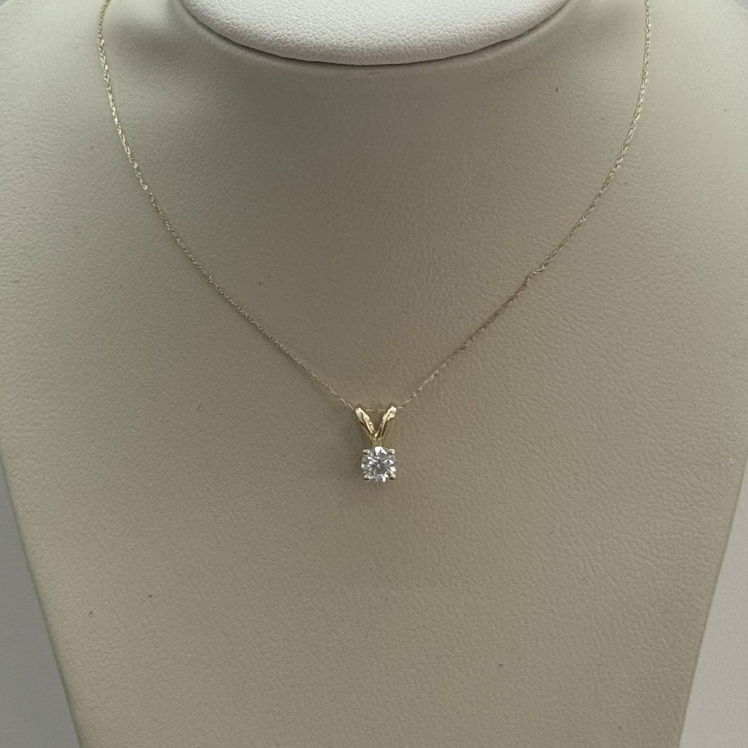 Diamond Solitaire Pendant - 1