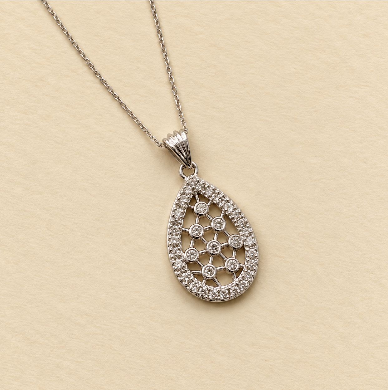 Intricate Tear Drop Diamond