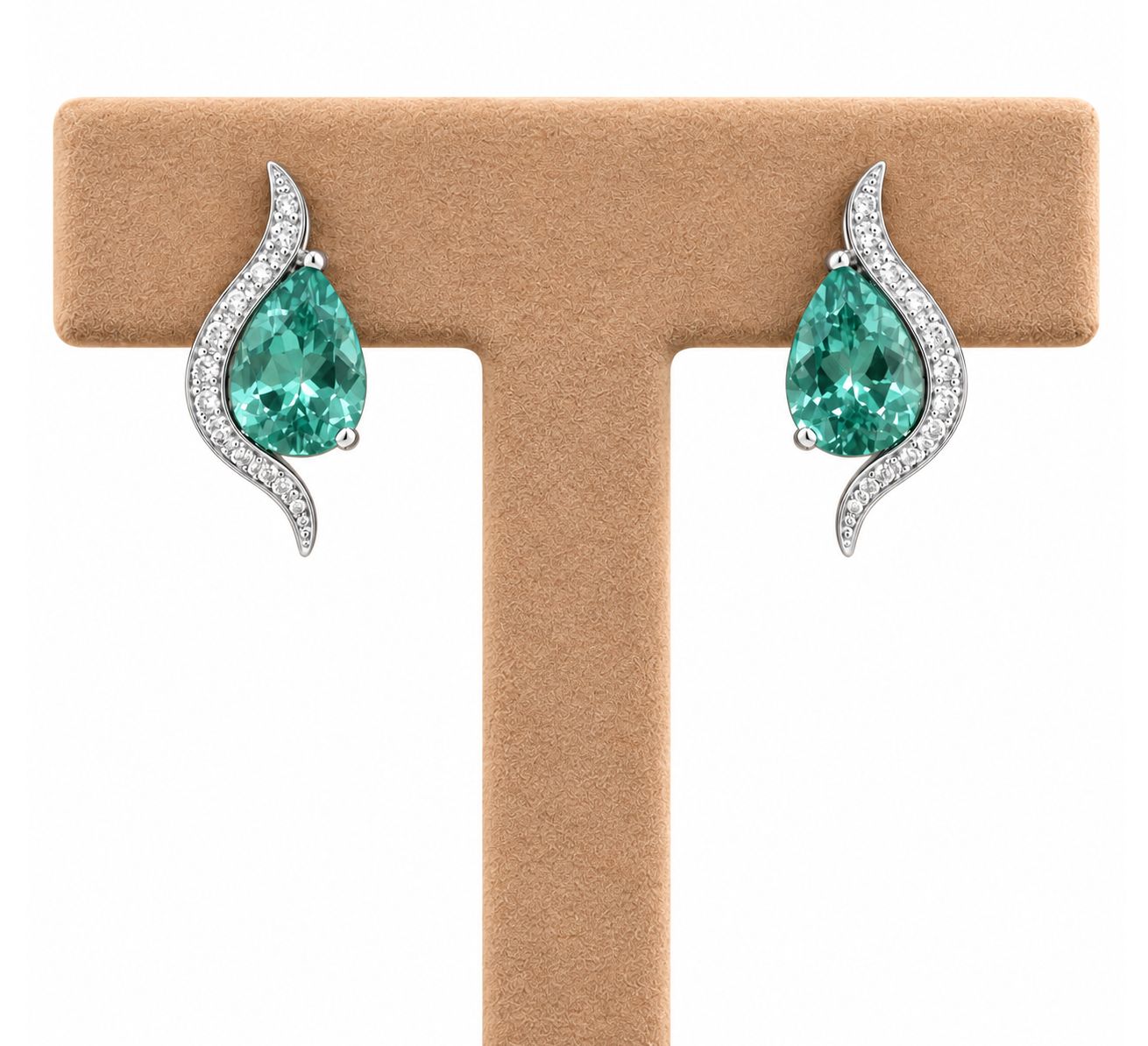 Amethyst Tear Drop Diamond Earrings