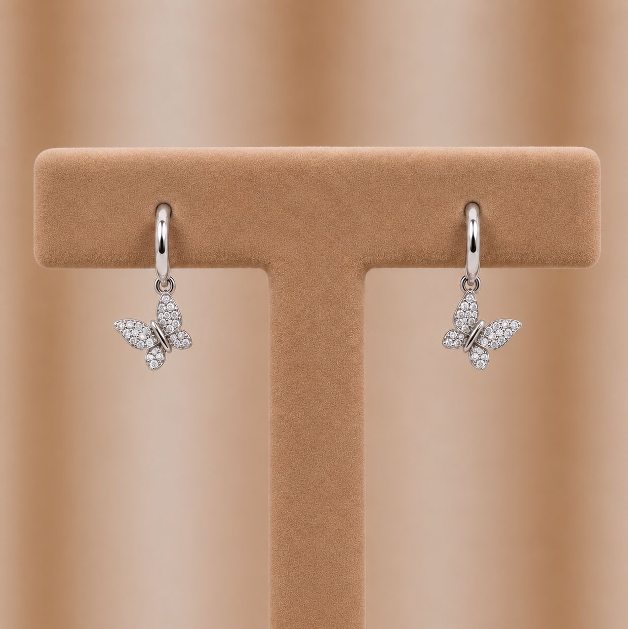 Butterfly Diamond Dangle Earrings
