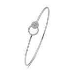 Double Circle Diamond Bangle