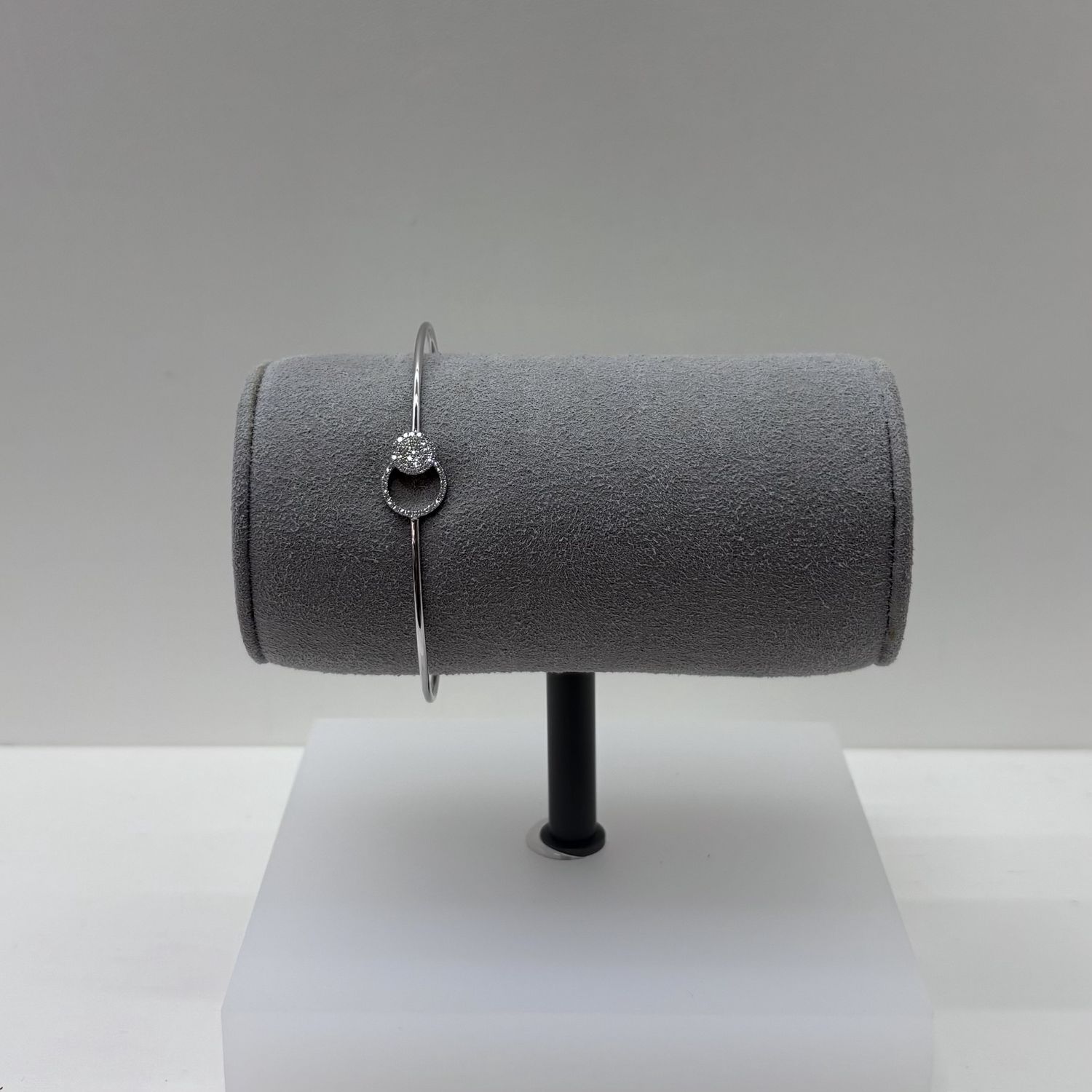 14KW Double Circle Diamond Bangle Bassali