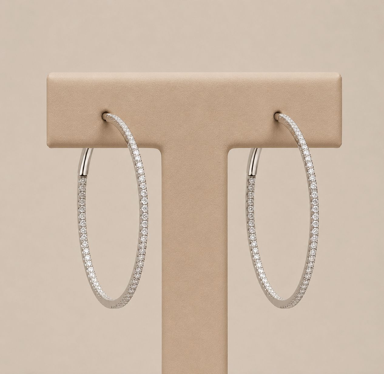 Diamond (0.28ct) Large Hoop Earrings