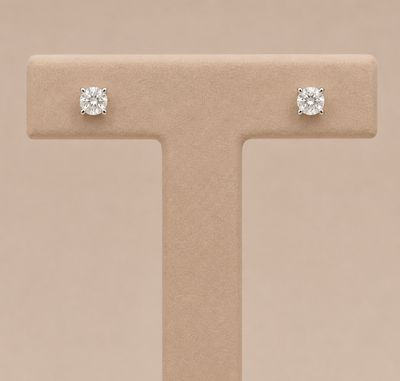 4-Prong Diamond Stud Earrings