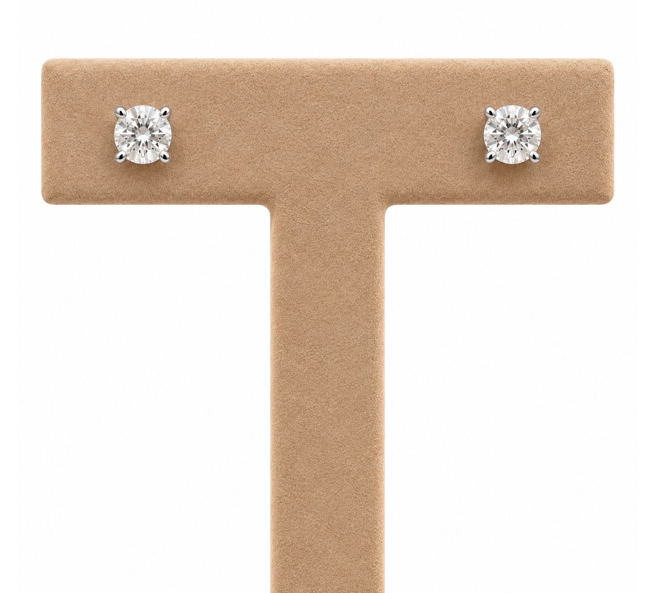 Diamond 4-Prong  Stud Earrings