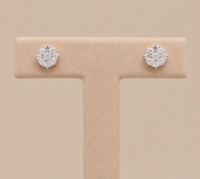 Diamond (0.50tdw) Halo Stud Earrings