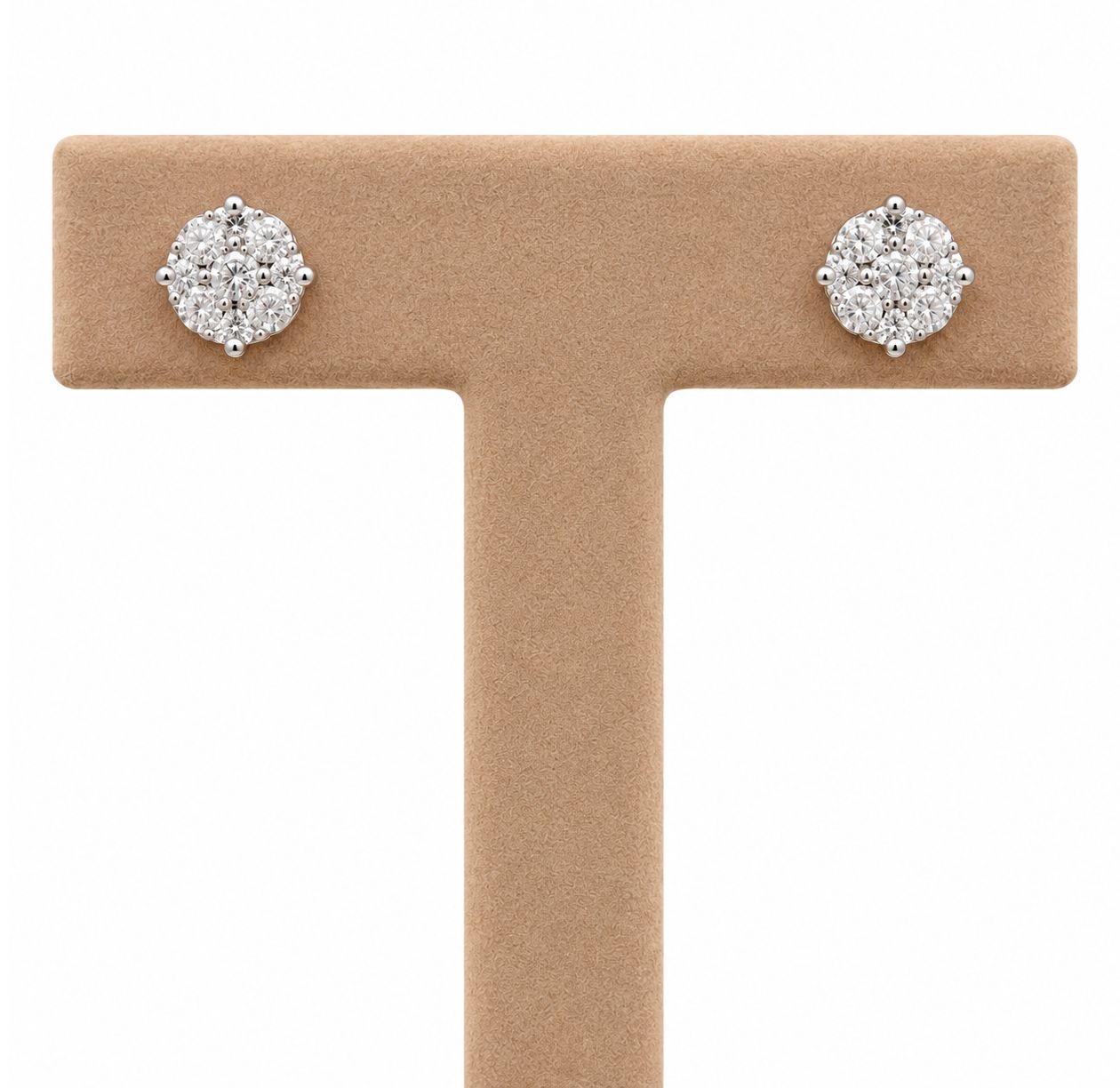 Diamond Halo Stud Earrings (0.50tdw)