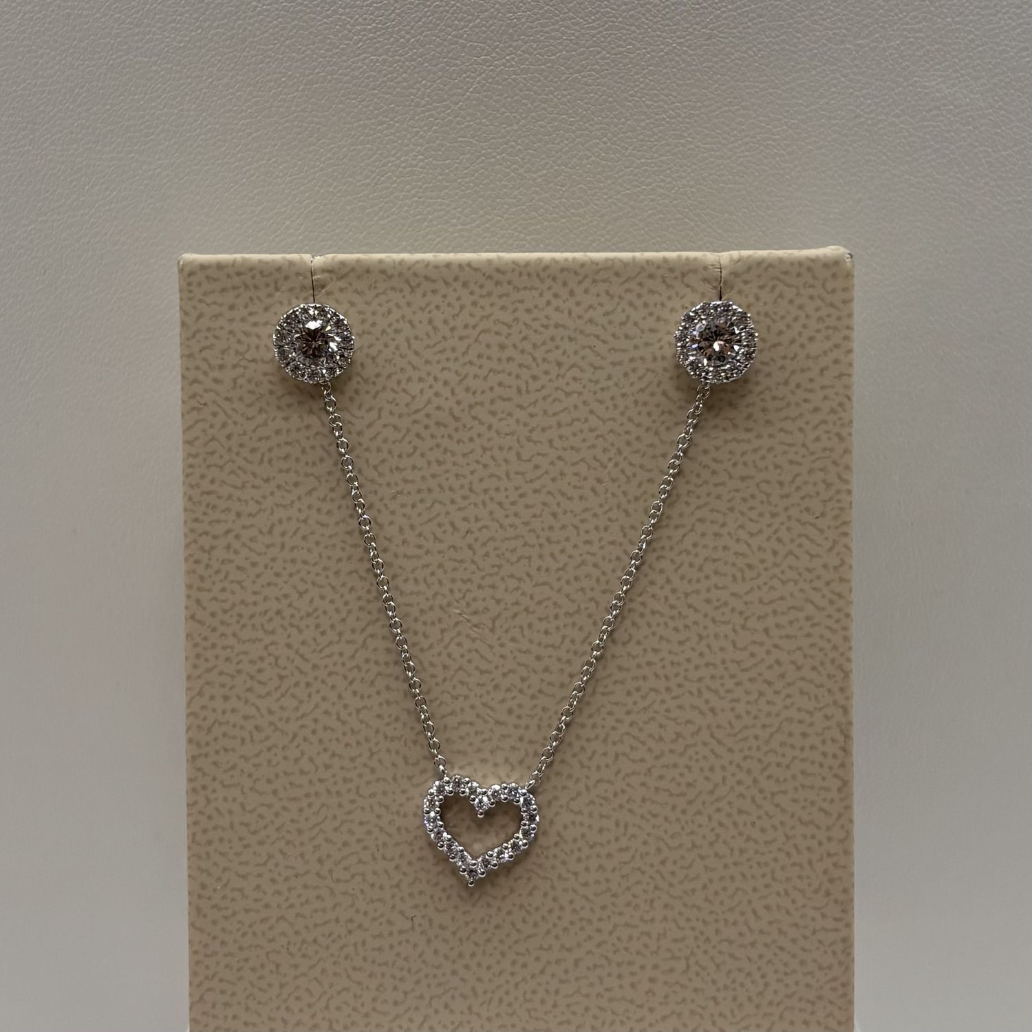 14KW Halo Diamond (1ct) Stud Earrings