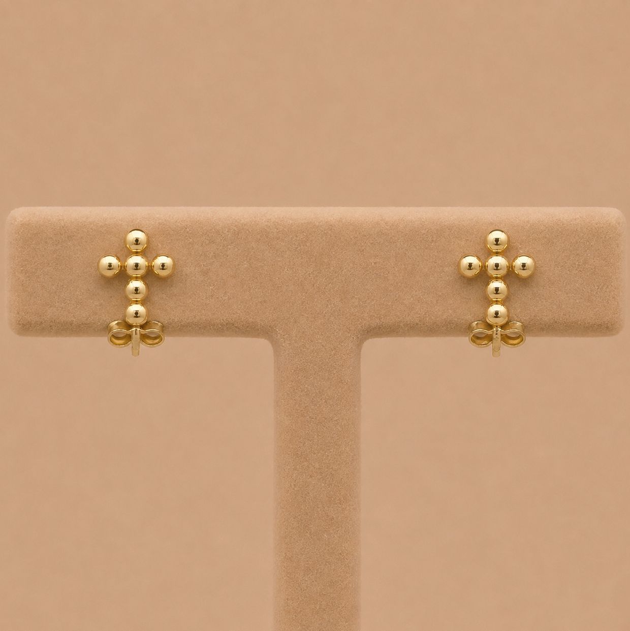 Gold Cross Earrings (1.0g)