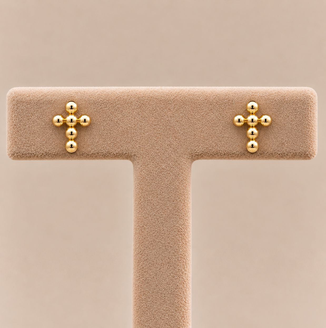 Gold Cross Earrings (1.0g)