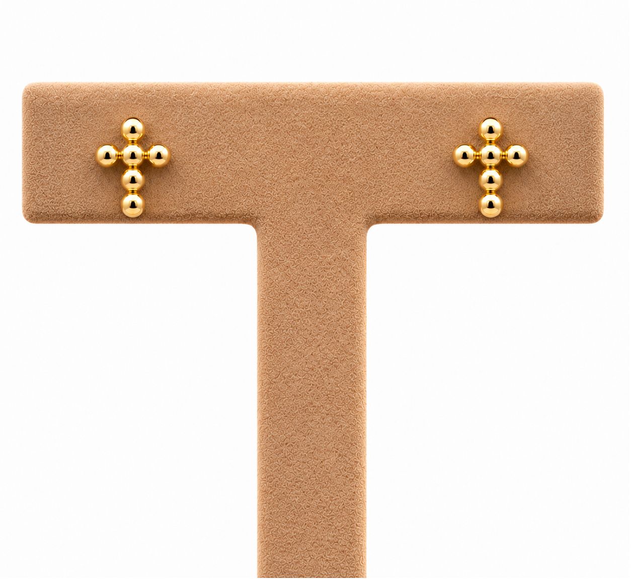 Beaded Cross Earrings (1.0g)