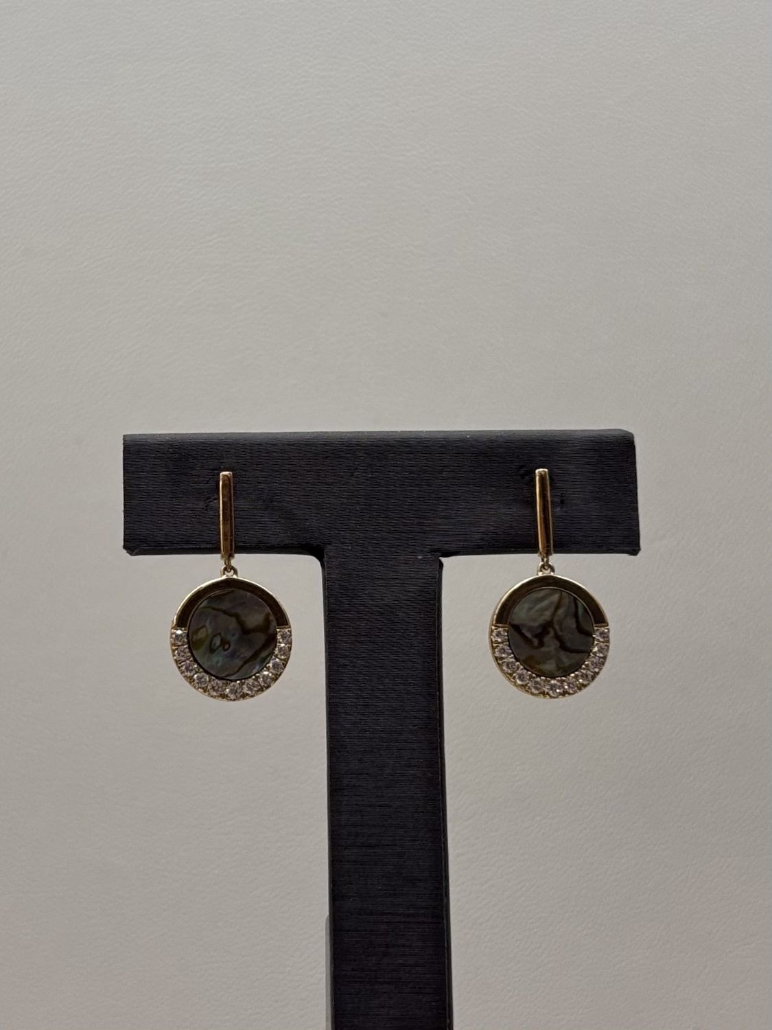 14KY Abalone Dangle Earrings