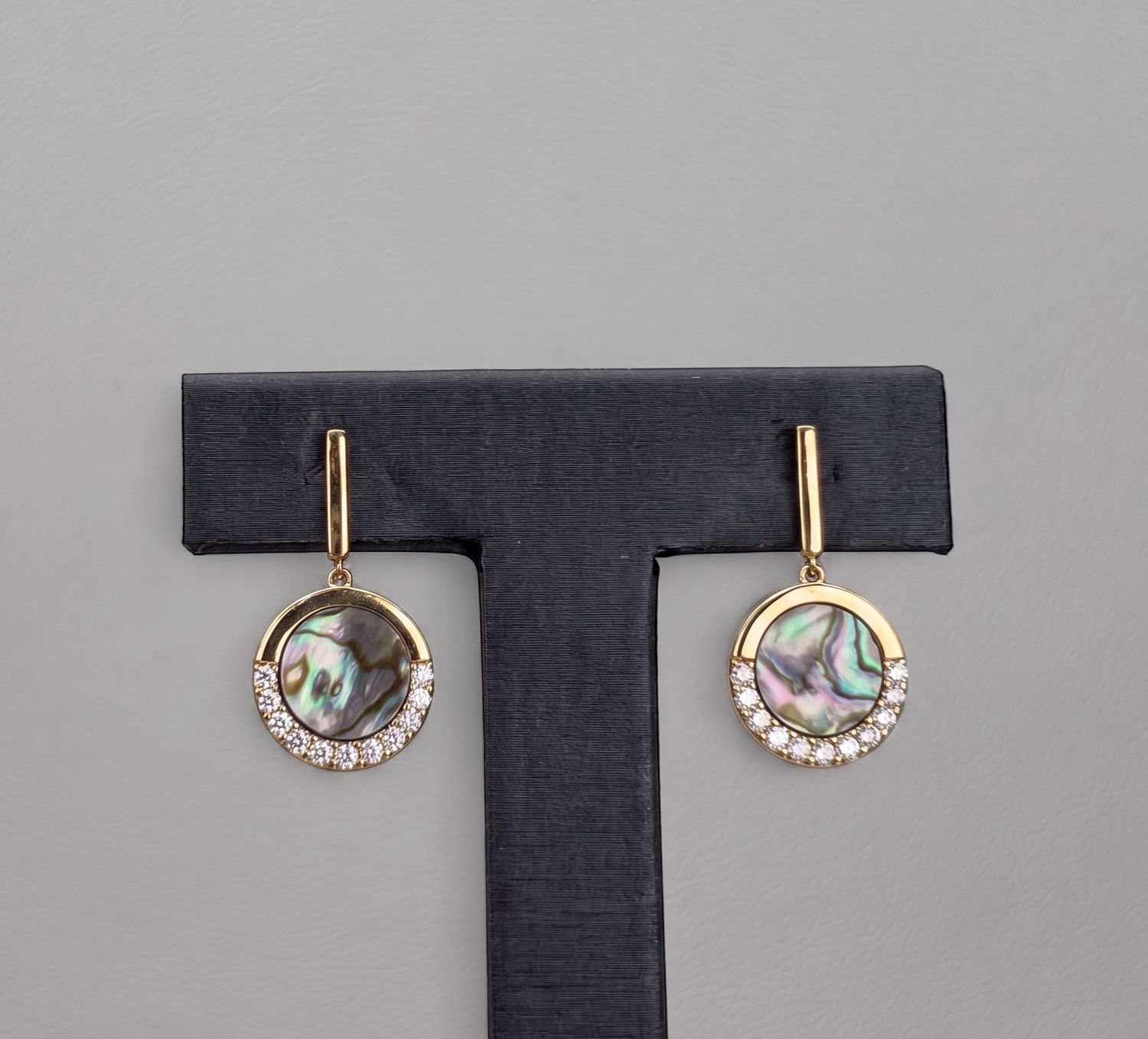 14KY Abalone Dangle Earrings