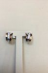 Rose &amp; White Gold Diamond Earring - 1