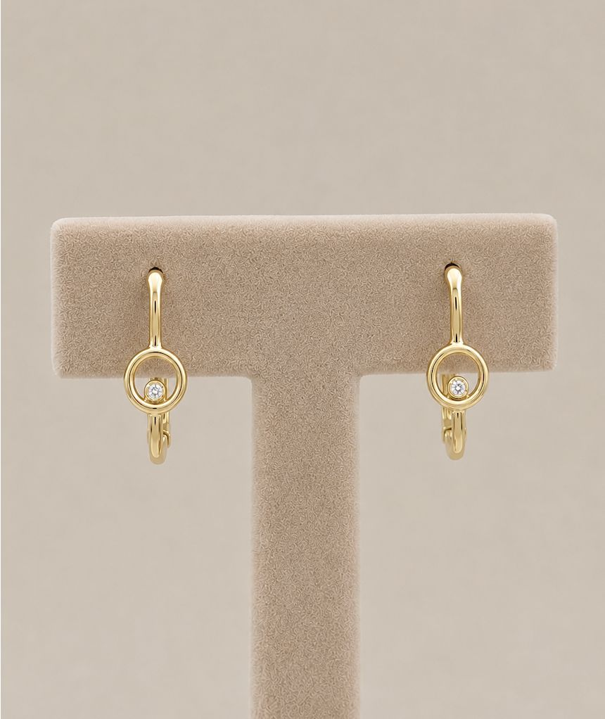 Gold Dangling Hoops (0.7g)