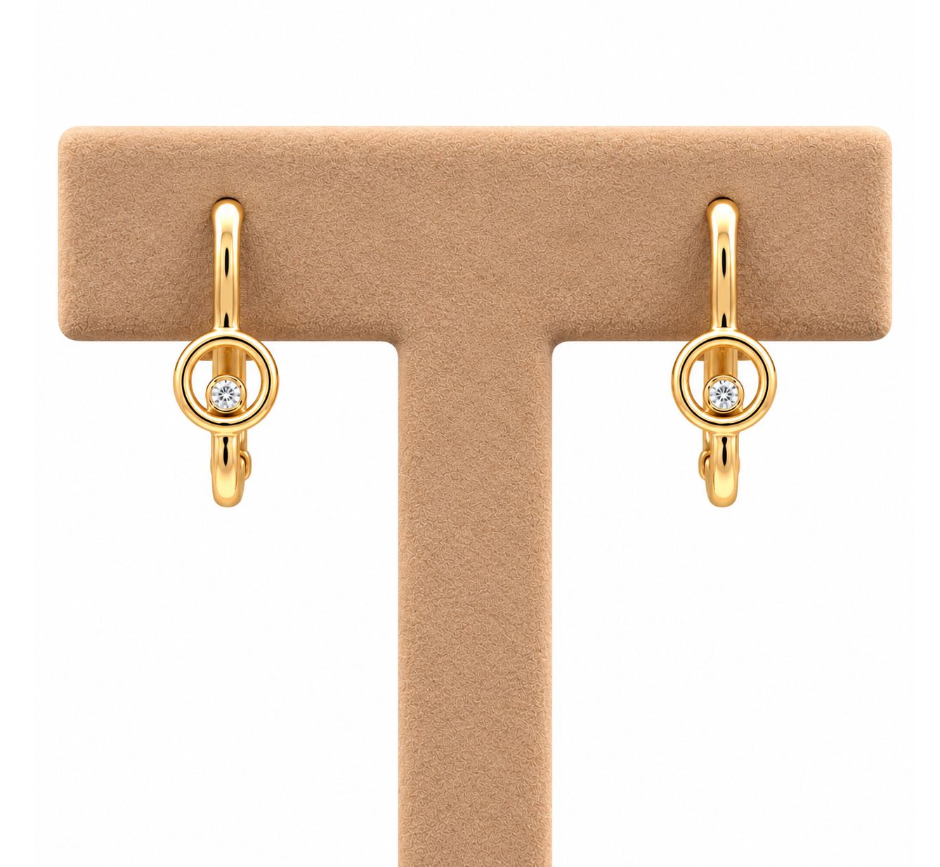 J-Hoop Curve Dangle Earrings (0.7g)