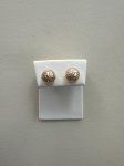 Gold Stud Ball Earrings-medium