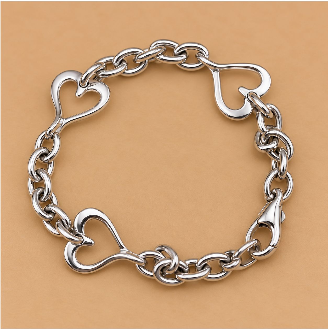 Heart Charm Bracelet (9.9g)
