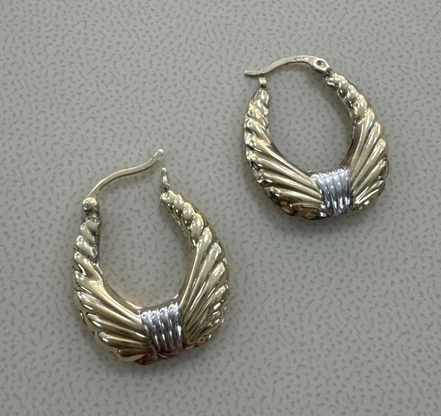 Gold Wing Hoop Earrings