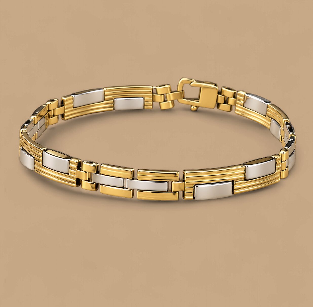 Men's Gold Two-Tone Bracelet (11.3)