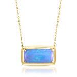 NECKLACE 14KY Opal CU BEZEL