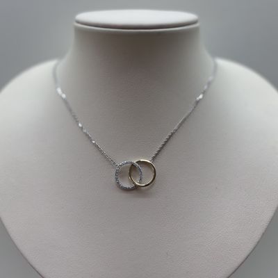 14KYW Two-Tone Olympia Necklace Bassali