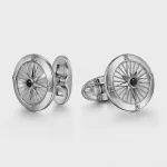14K White Gold BS - Black Spinel Cufflinks