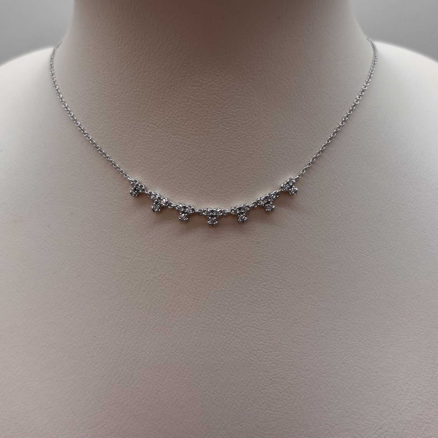 14KW Gabriel &amp; Co Diamond Teardrop Necklace