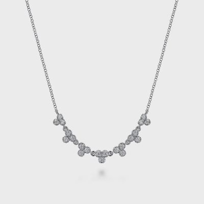 14KW Gabriel &amp; Co Diamond Teardrop Necklace