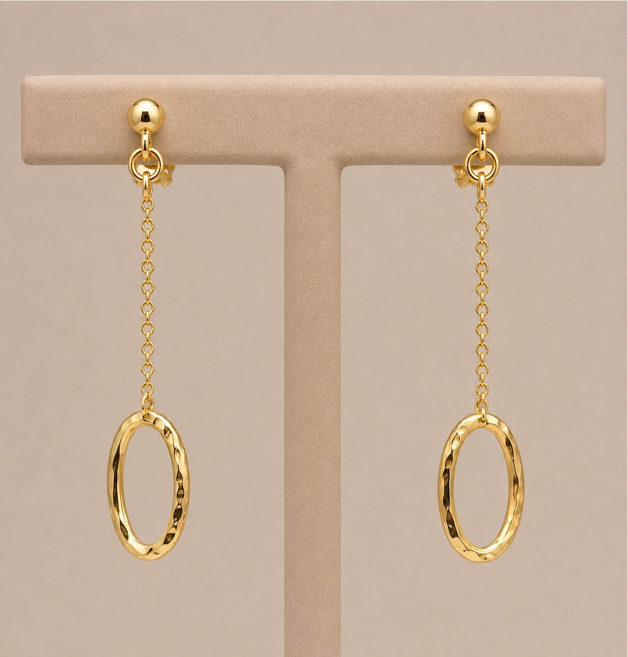 Gold Loop Dangle Earrings (1.2g)