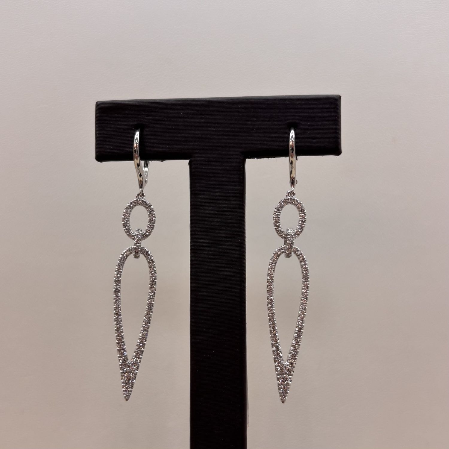 14KW Gabriel &amp; Co Diamond Teardrop Earrings