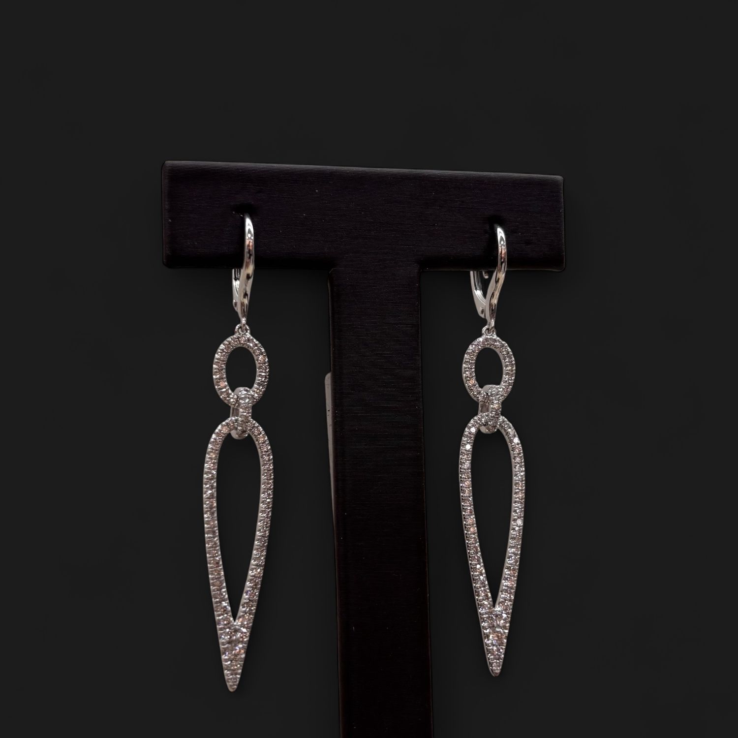 14KW Gabriel &amp; Co Diamond Teardrop Earrings