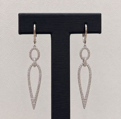 Gabriel &amp; Co Diamond Teardrop Earrings (1.0ct)