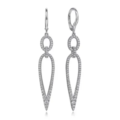 Gabriel &amp; Co Diamond Teardrop Earrings (1.0ct)