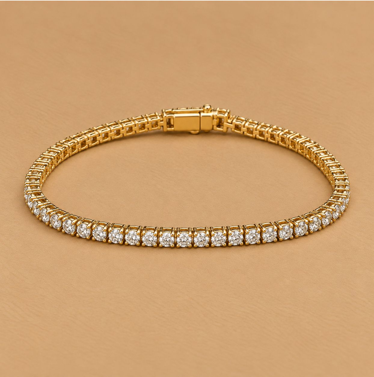 Yellow Gold Diamond Tennis Bracelet
