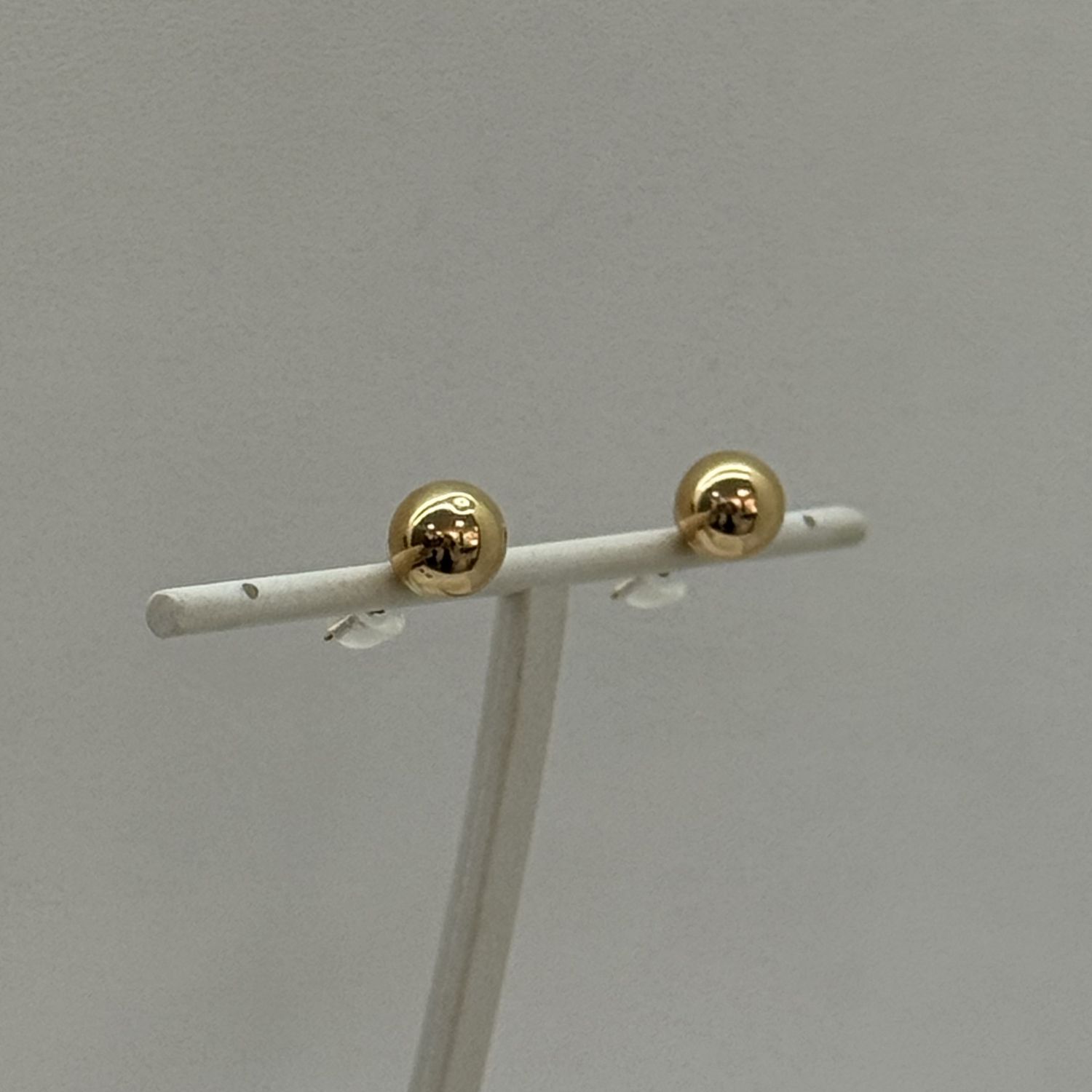 Gold Stud Ball Earrings -small, Material: Rose Gold