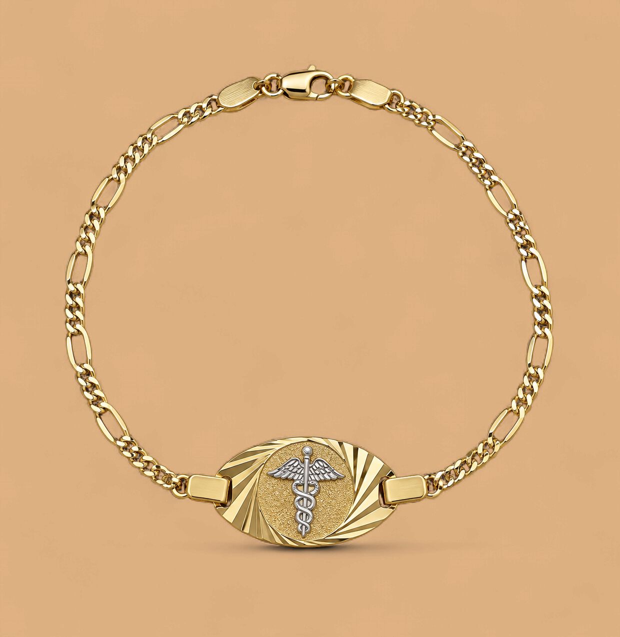 Two-Tone Gold Medical ID Bracelet (2.7g)