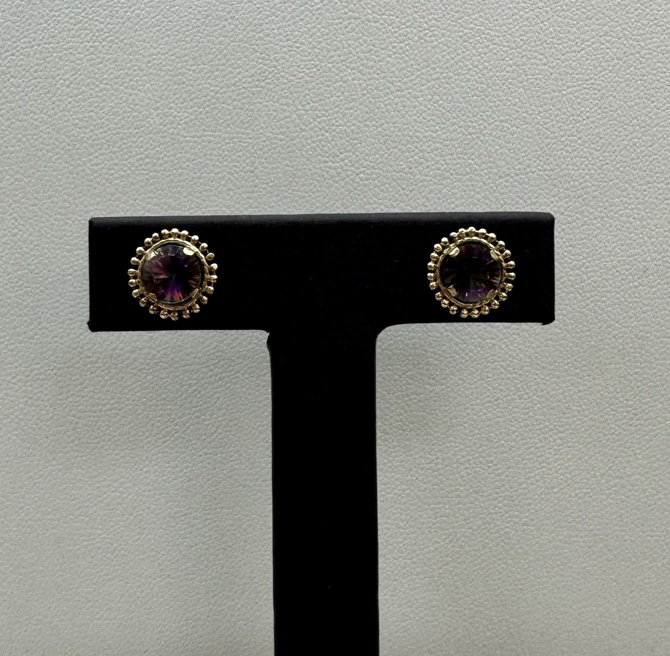 10KY Mystic Topaz Stud Earrings