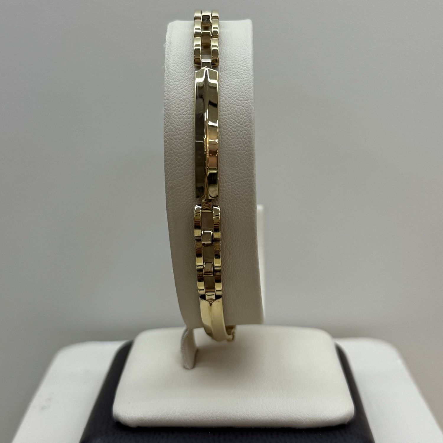 Men's 10kt YG Block Bracelet