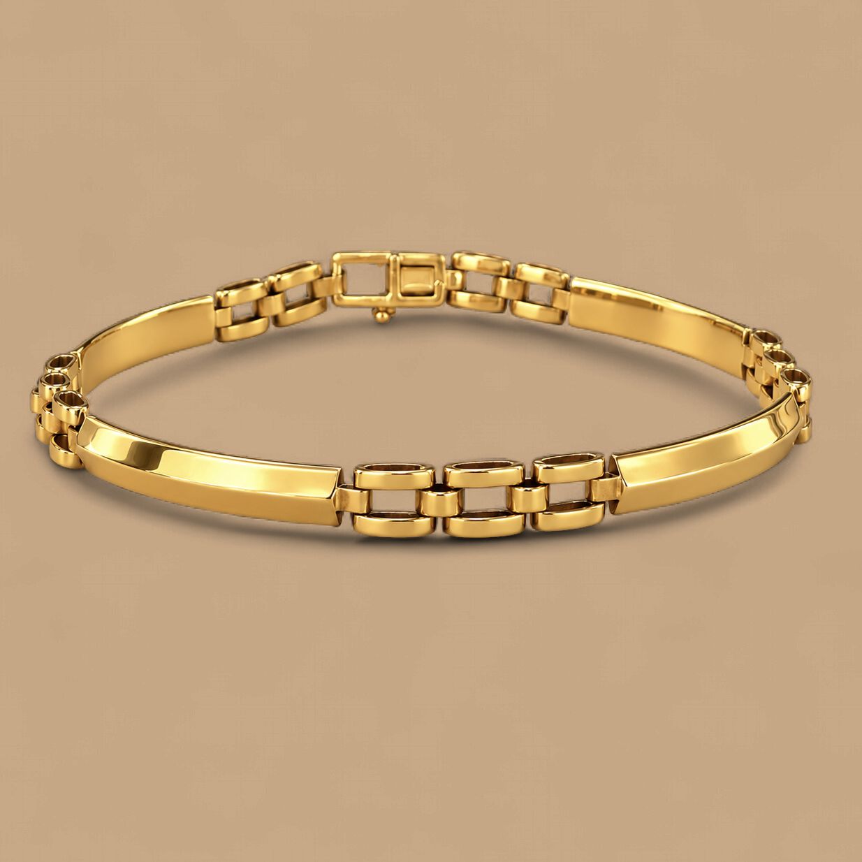 Men's Gold Block Bracelet (7.4g)