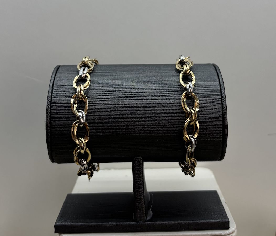 10K Two-Tone Charm Bracelet (6.0g)