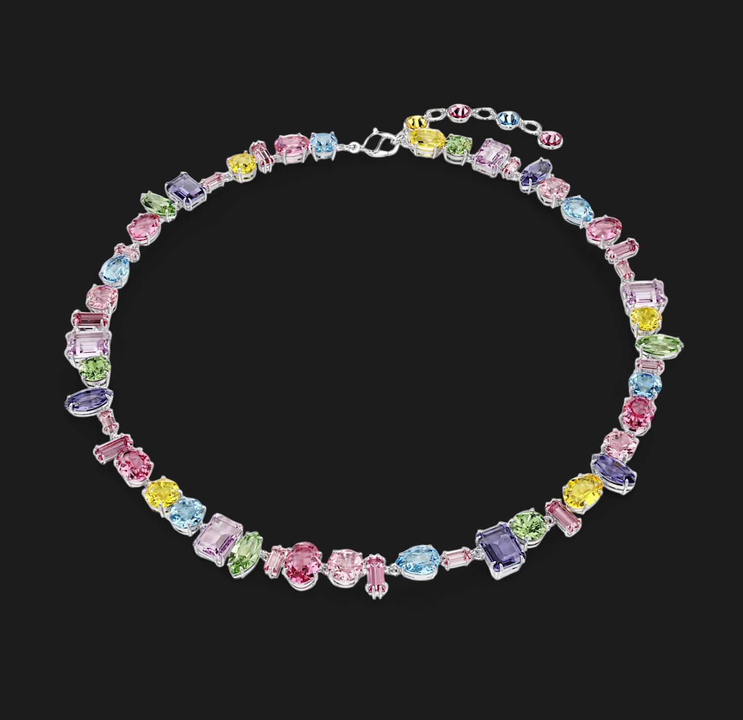 Gema Necklace, Mixed Cuts, Multicolored - 5656397