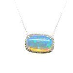 NECKLACE 14KW Opal CU Opal Collection