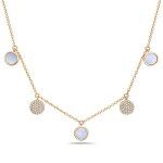 Two-Tone Circle Dangle Necklace Bassali