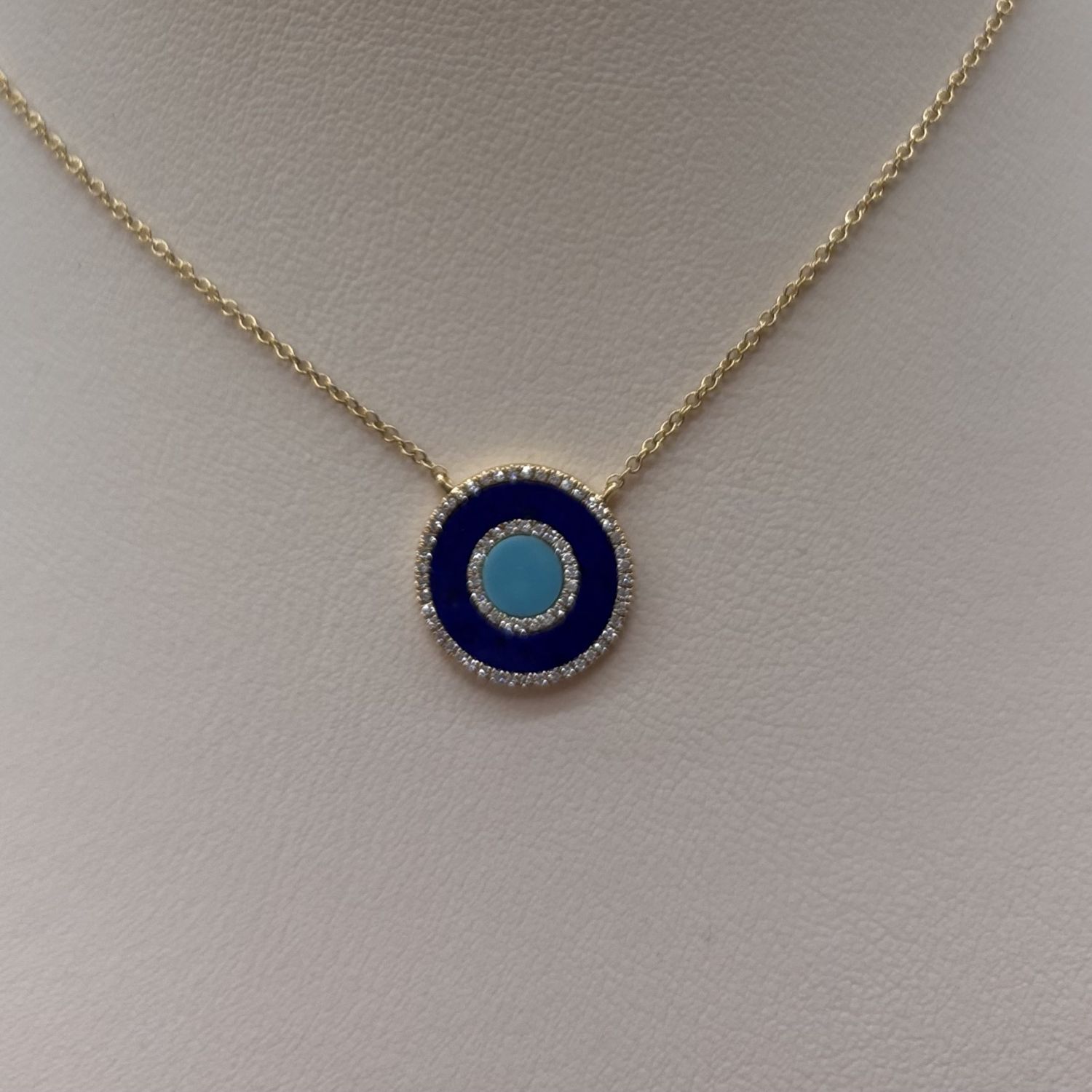 14KY Evil Eye Diamond Pendant